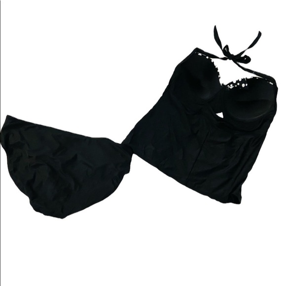 𝅺nwot Tropical Escape 2 Piece Polka Dot Swim Wear 14 - Picture 2 of 2